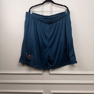 Calhoun NHL Washington Capitals Mens XXL Navy‎ Blue Mesh Athletic Gym Shorts NWT